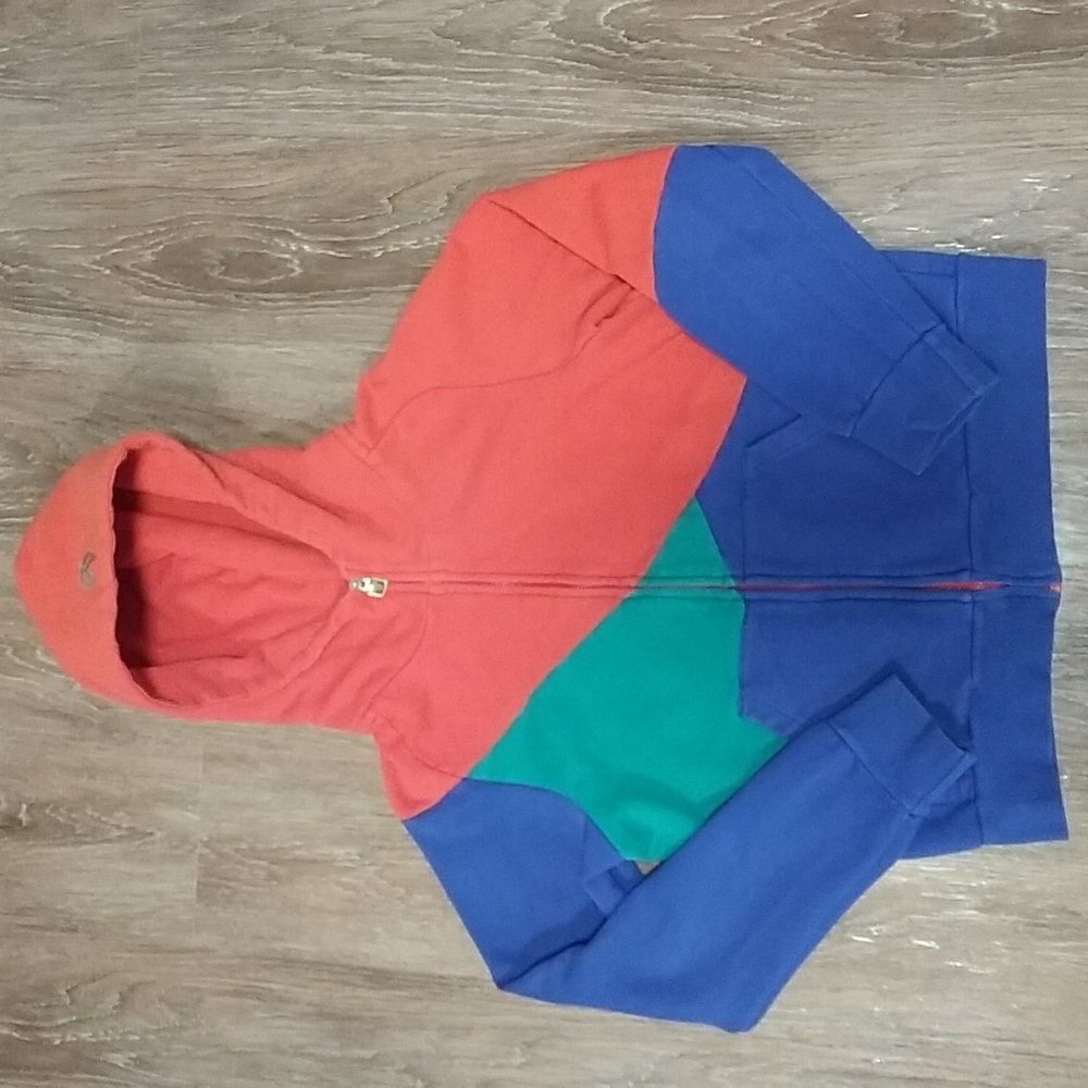 (L) Aritzia TNA Color Block Colorful Athleisure Comfy Cozy Bold Hooded Classic